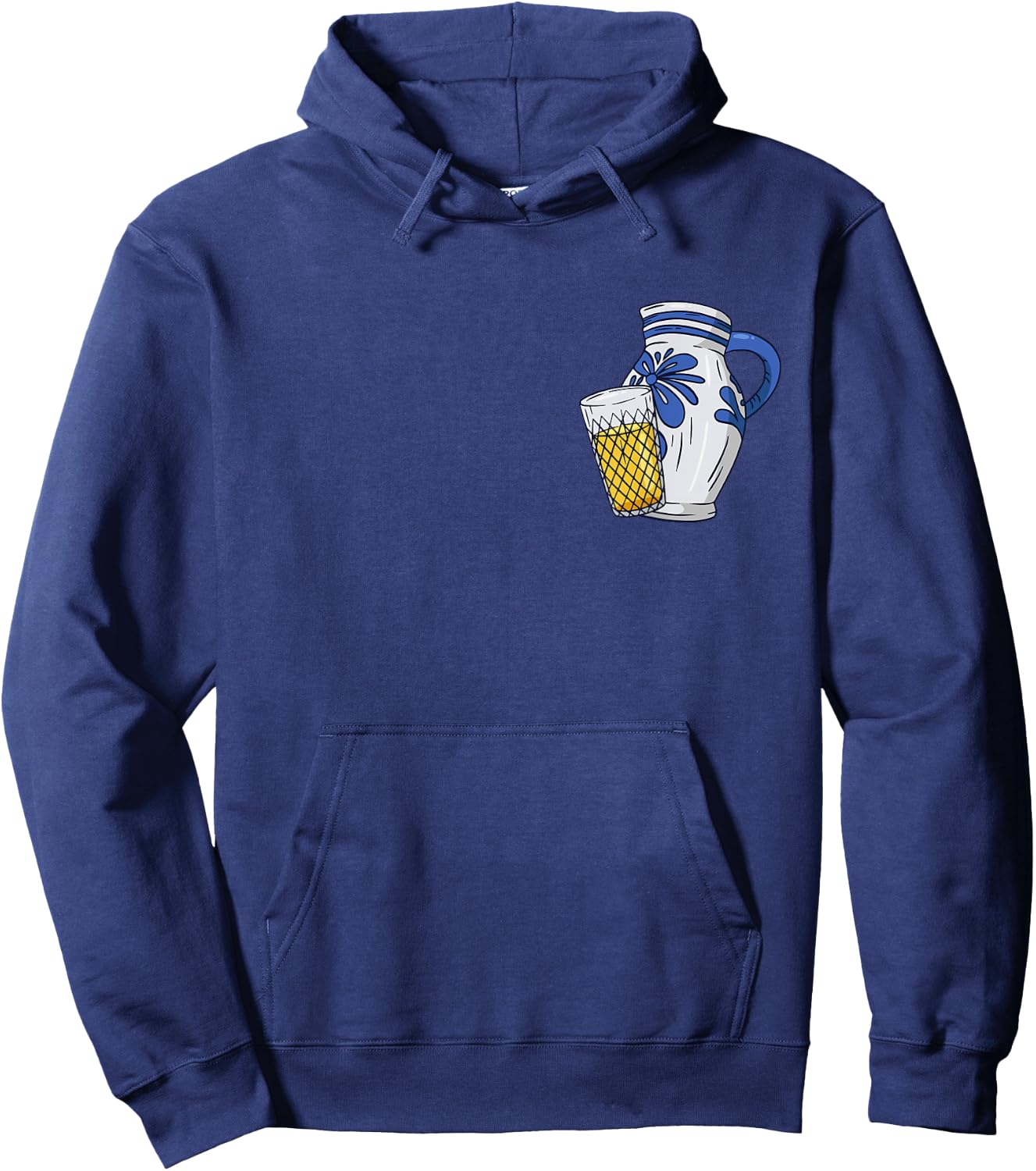 Hessisches Ebbelwoi und Äppler Design Äppelwoi Design für Bembel und Apfelwein Liebhaber , Herren, Schwarz, S, Kurzarm, Klassische Passform, Cartoon-Design 'Äppelwoi' Hoodie - Hoodie | Navy