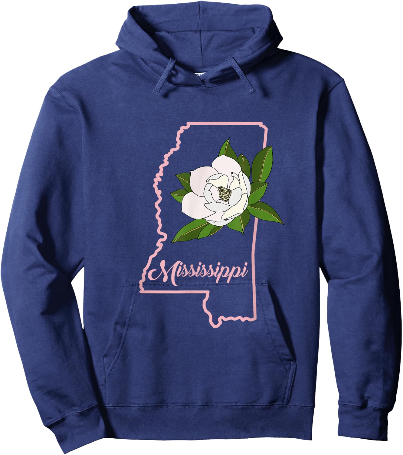 Mississippi Magnolia Flower Hoodie - Hoodie | Navy
