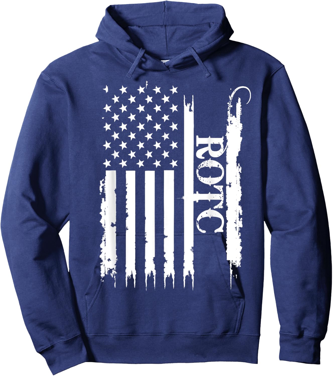 ROTC United States Distressed w US Flag Hoodie - Hoodie | Navy