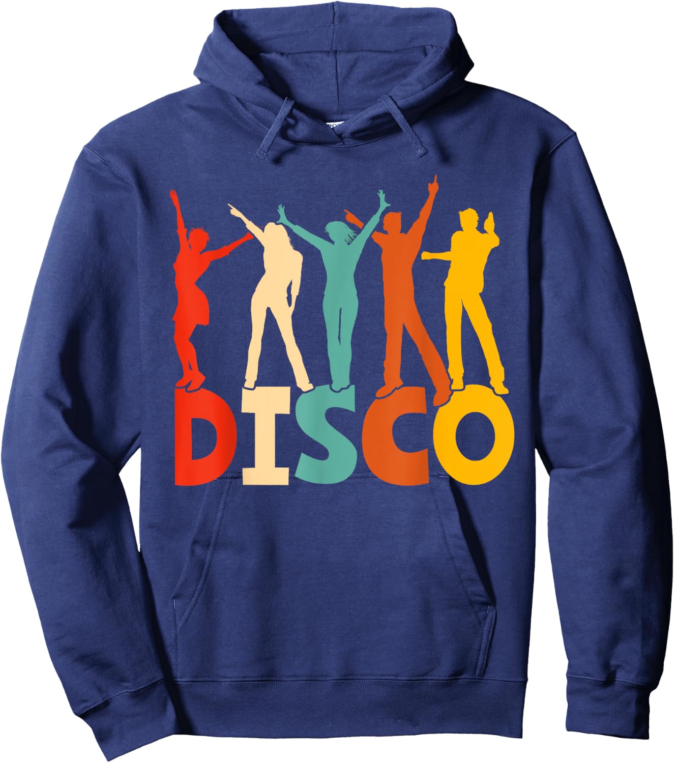 Disco 70s Disco Themed Vintage Dancing Hoodie - Hoodie | Navy