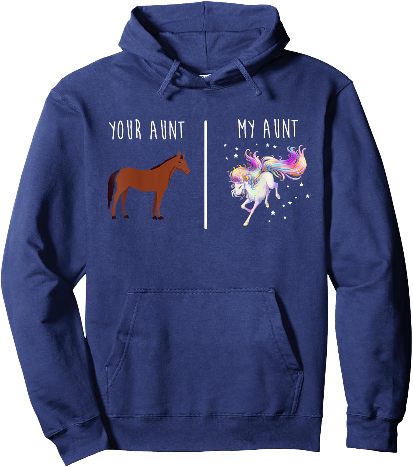 Your Aunt, My Aunt Horse Unicorn Hoodie - Hoodie | Navy