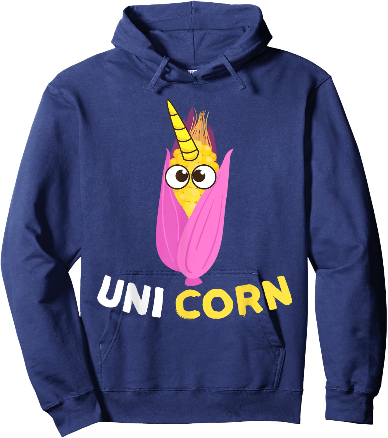 Uni Corn Shirt | Funny Magical Corn Lovers Gift Hoodie - Hoodie | Navy