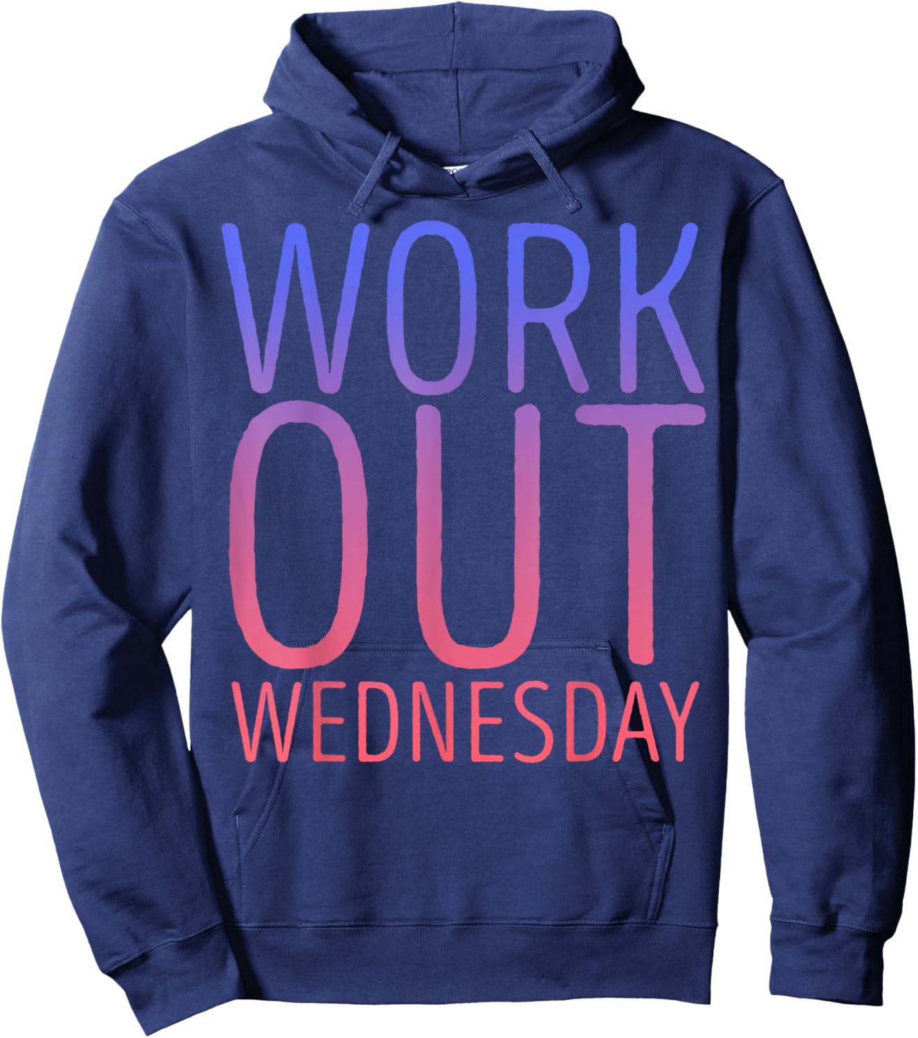 Workout Wednesday Purple Pink Gradient Hoodie - Hoodie | Navy