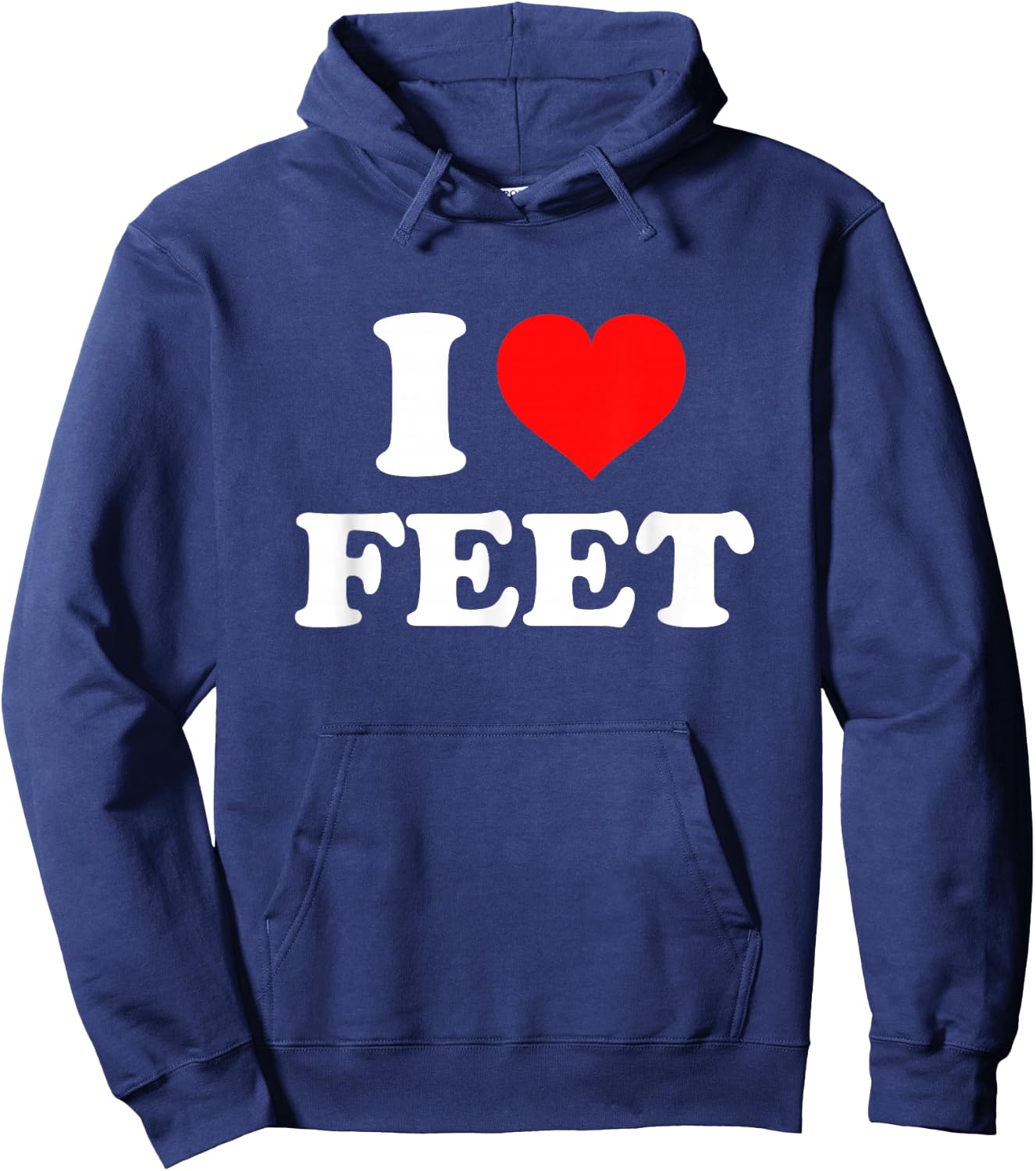 I Love Feet , black Hoodie - Hoodie | Navy