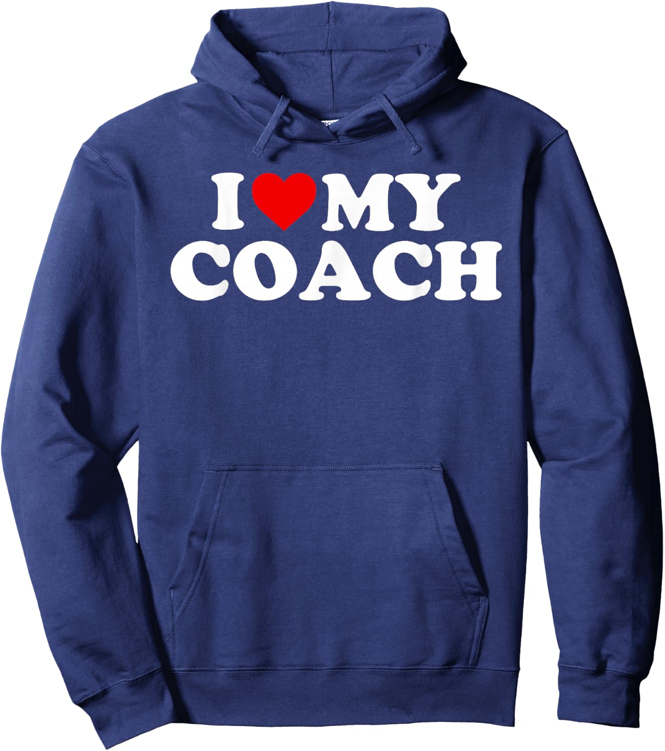 Coach Design: I Love My Coach Hoodie - Hoodie | Navy
