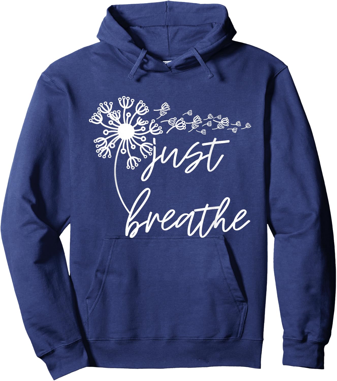 Just Breathe Thirt Breathe Meditation Gift Hoodie - Hoodie | Navy