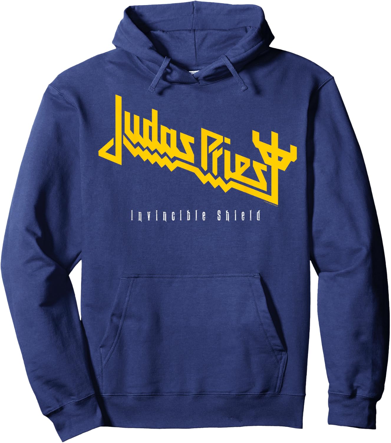 Judas Priest Invincible Shield Yellow Hoodie - Hoodie | Navy