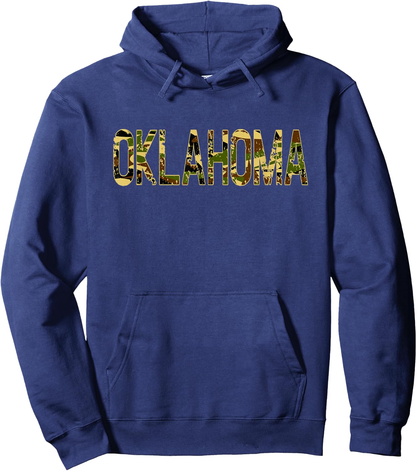 Oklahoma Camo Distressed Hoodie - Hoodie | Navy