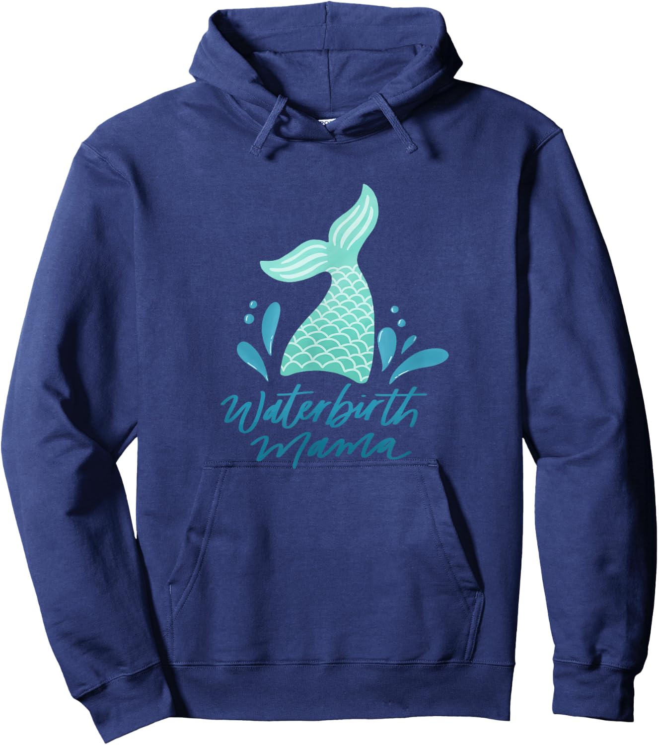 Waterbirth Mama Mermaid Hoodie - Hoodie | Navy