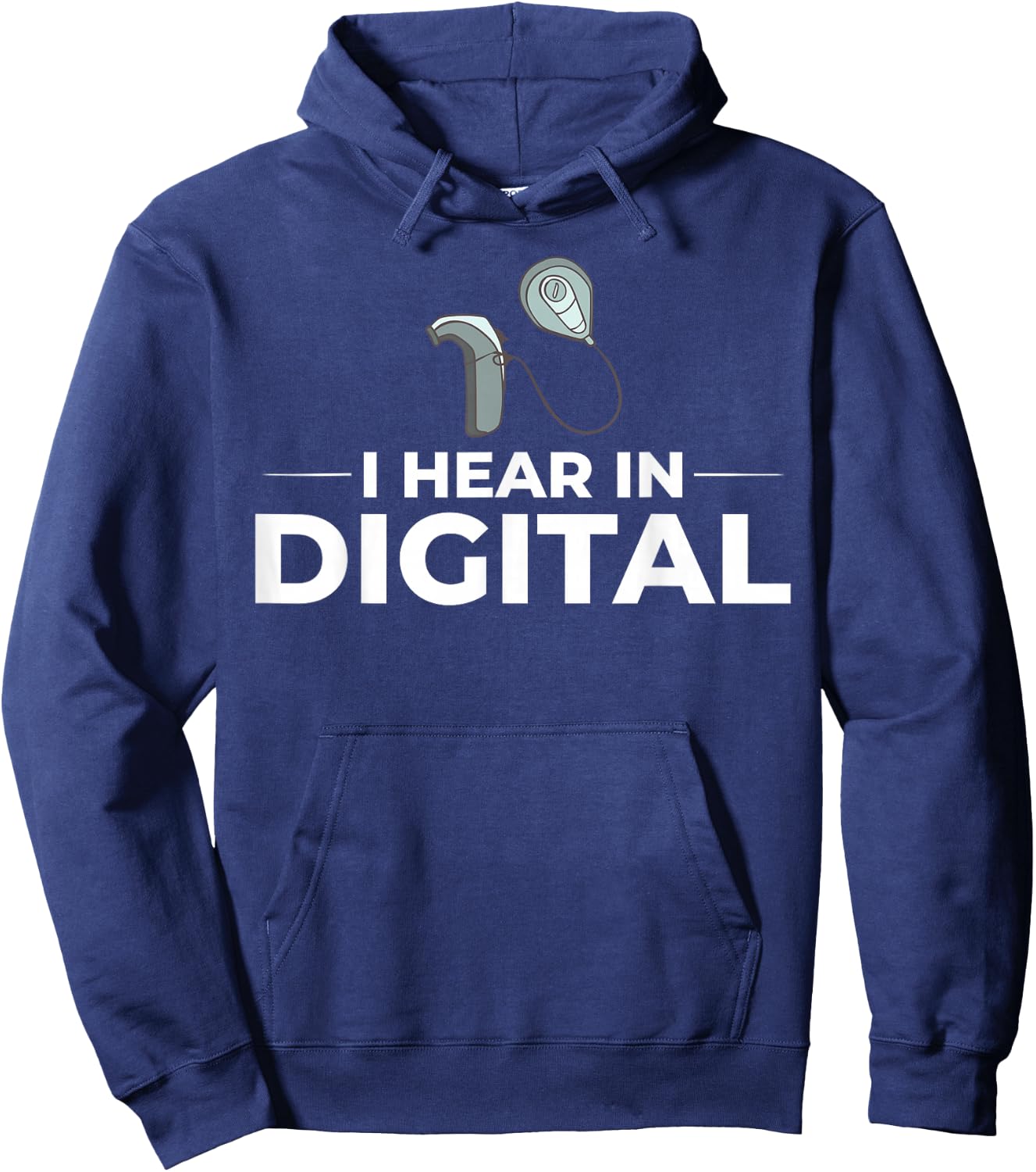Cochlear Implant Heairing Aid Sound Device Hoodie - Hoodie | Navy