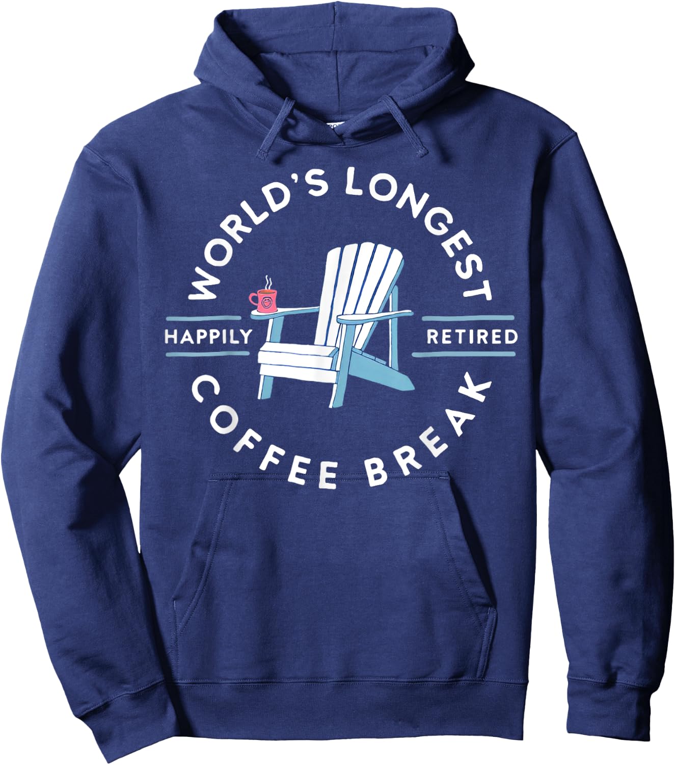 Worlds Longest Coffee Break Hoodie - Hoodie | Navy