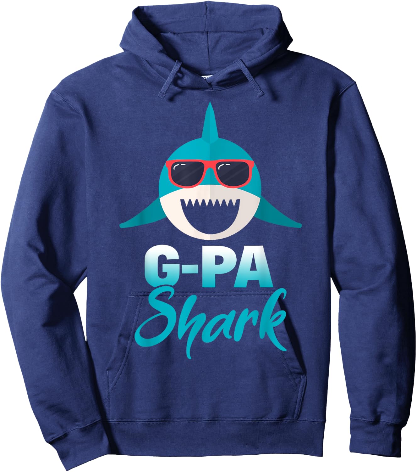 G-Pa Shark Wearing Cool Sunglasses Grandpa Gift Hoodie - Hoodie | Navy