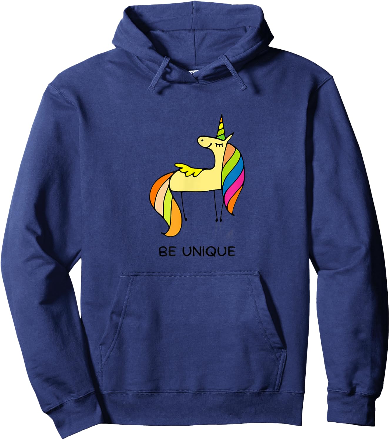 Be Unique UniCorn Funny Cool Hoodie - Hoodie | Navy