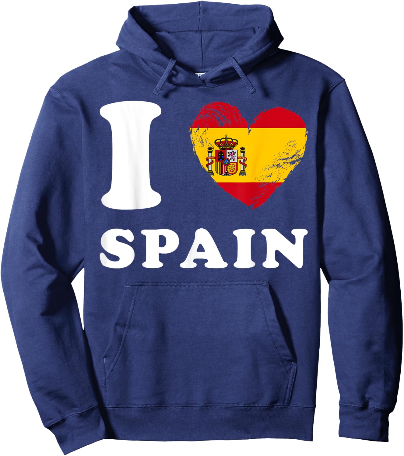 I Love Spain - Heart Flag Spain Hoodie - Hoodie | Navy