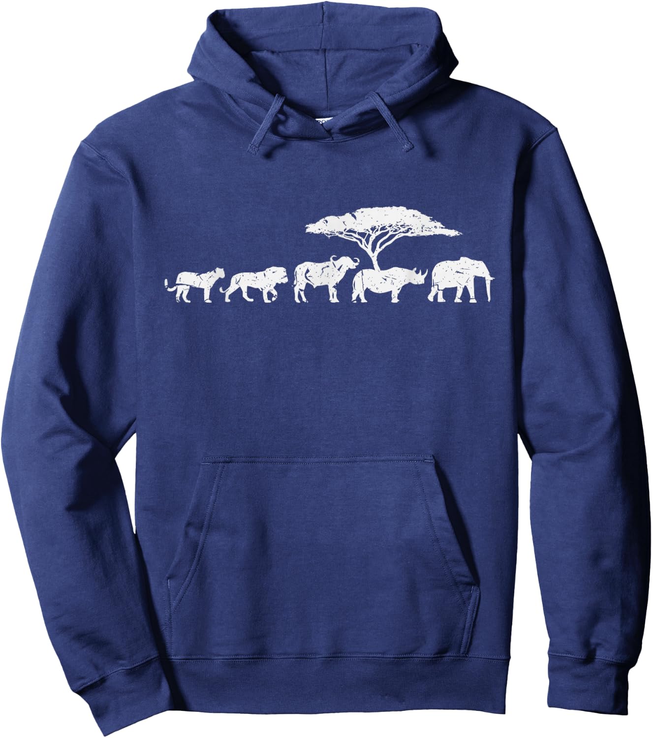 Africa The Big Five Animals Hoodie - Hoodie | Navy