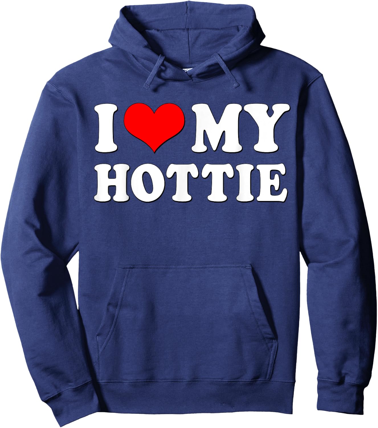 I love my Hottie | I heart my Hottie | Hottie Hoodie - Hoodie | Navy