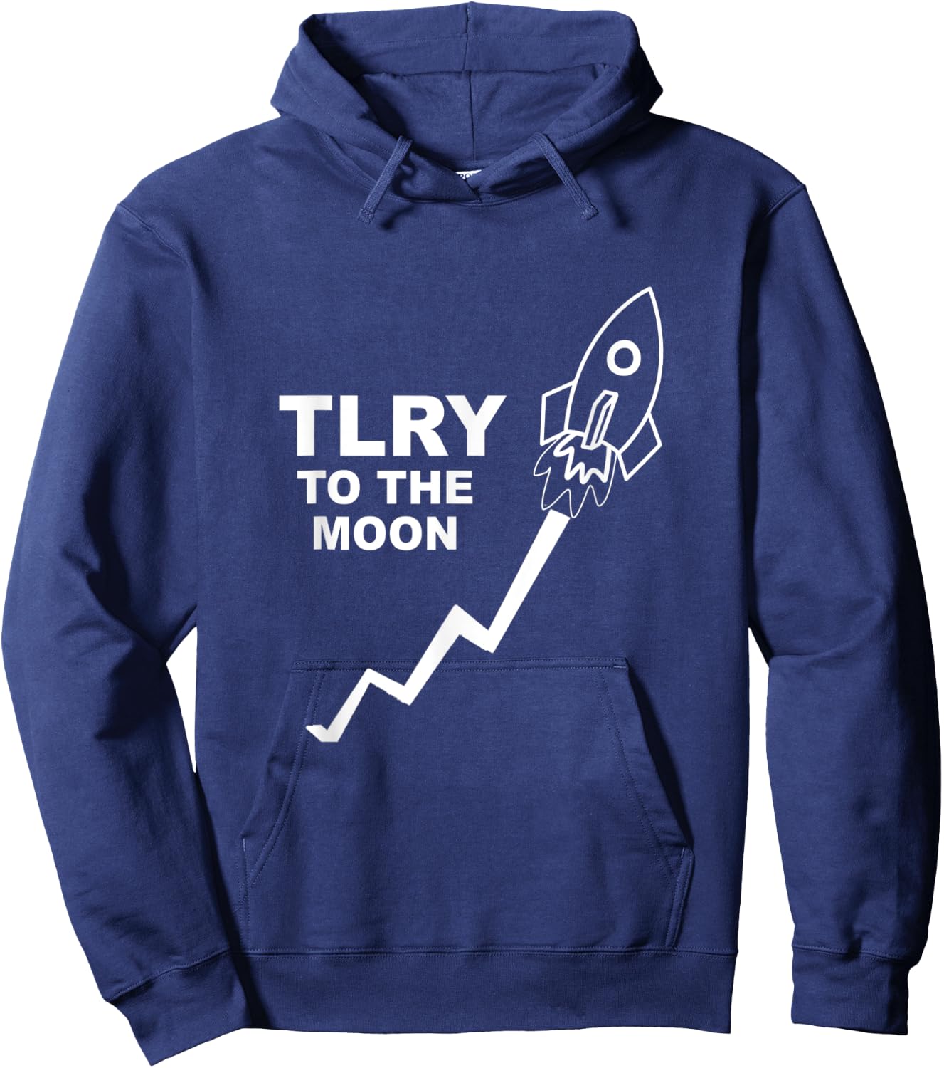 TLRY Gang // TLRY Stock to the Moon Hoodie - Hoodie | Navy