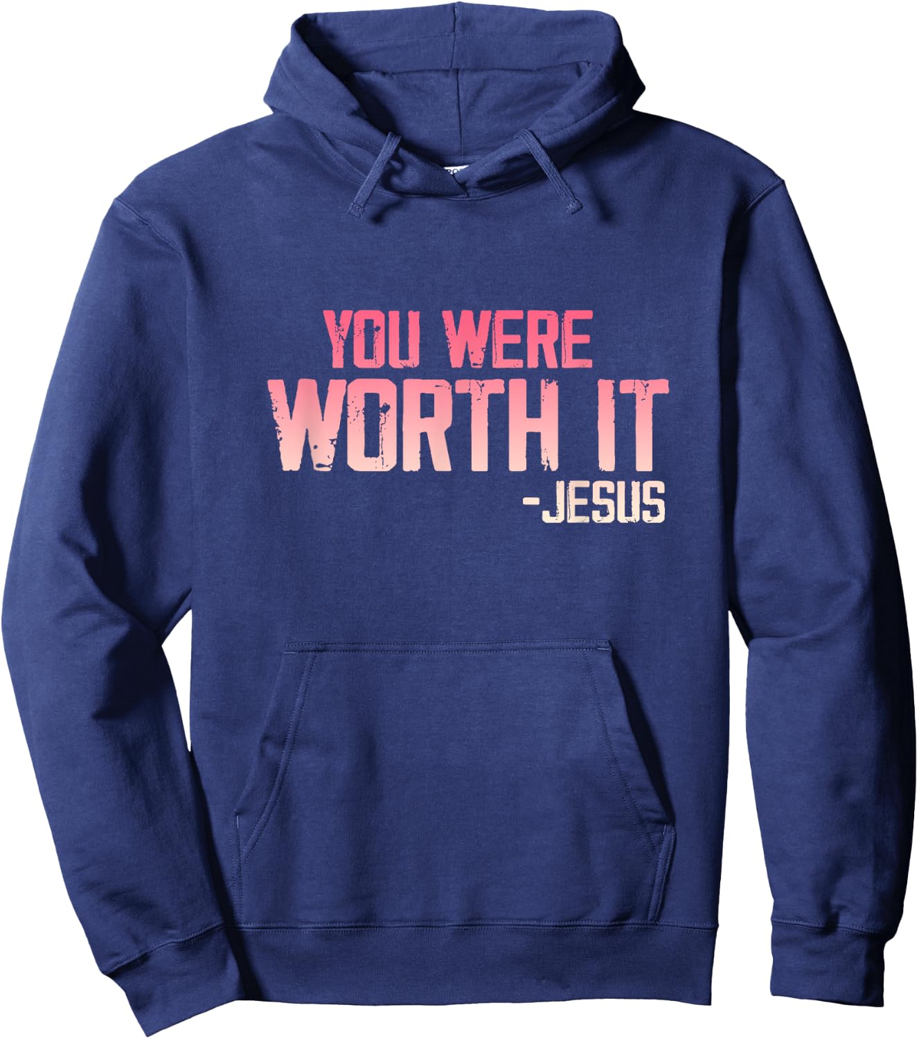 Christian Apparel You Were Worth it - Jesus Hoodie - Hoodie | Navy