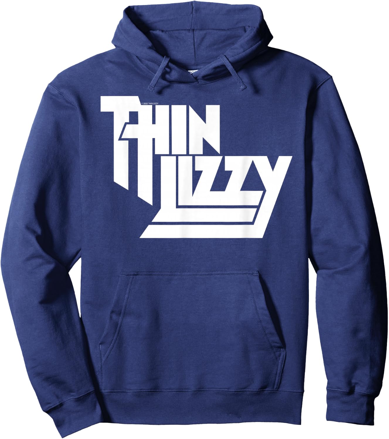Thin Lizzy White Stacked Logo Hoodie - Hoodie | Navy