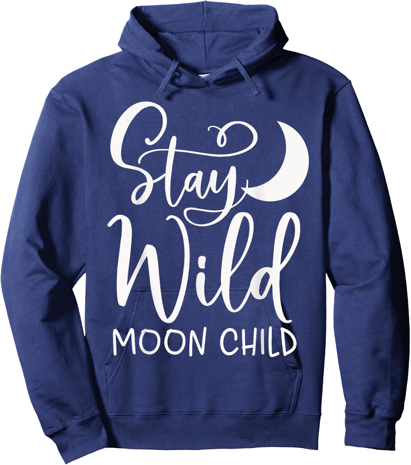 Stay Wild Moon Child Boho Hoodie - Hoodie | Navy