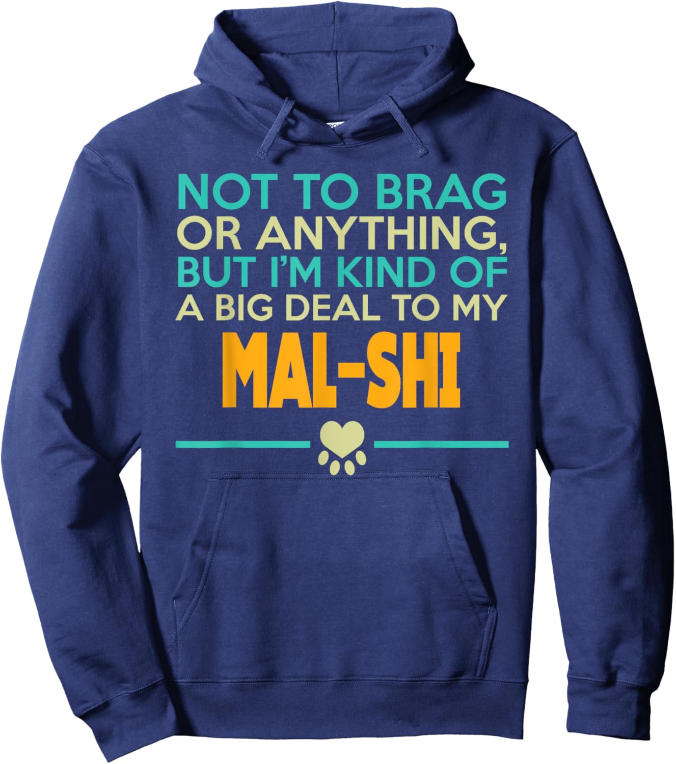 Mal-Shi Funny Sarcastic Dog Women Kids Hoodie - Hoodie | Navy