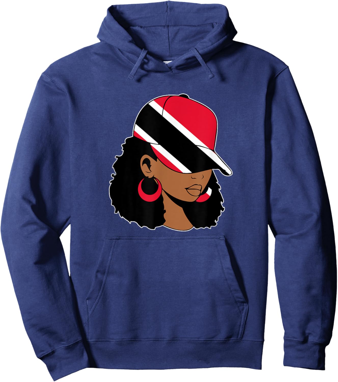 Trinidadian Girl Trini Trinidad and Tobago Flag Hoodie - Hoodie | Navy