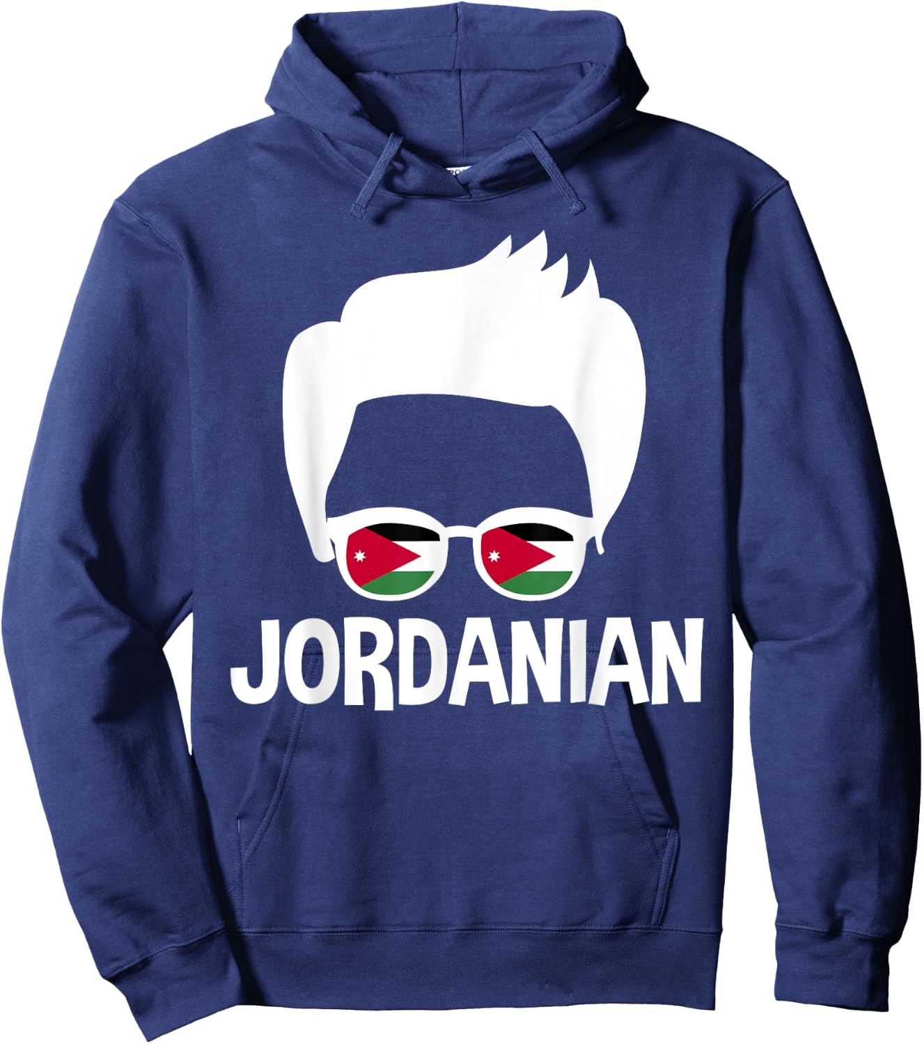 Jordanian Boy Silhouette Jordan Man Pride Hoodie - Hoodie | Navy