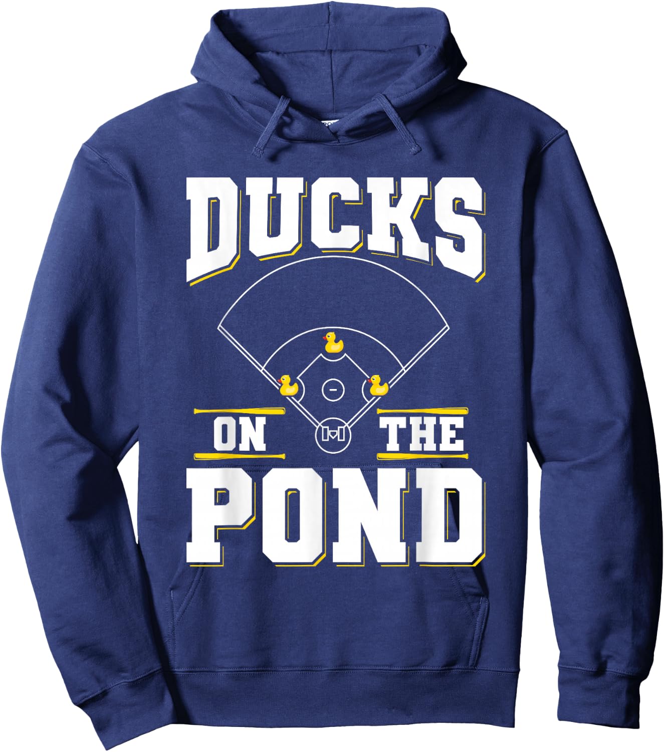 Ducks on the pond Design for a Baseball player Hoodie - Hoodie | Navy