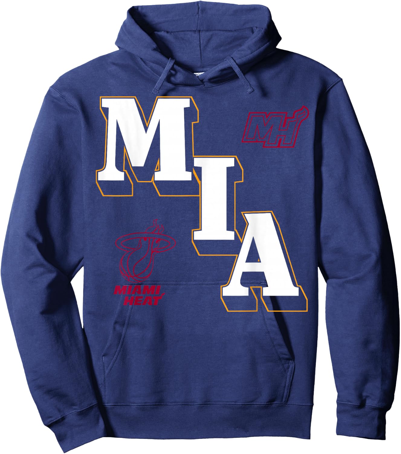 NBA – Miami Heat Angled Logo Hoodie - Hoodie | Navy