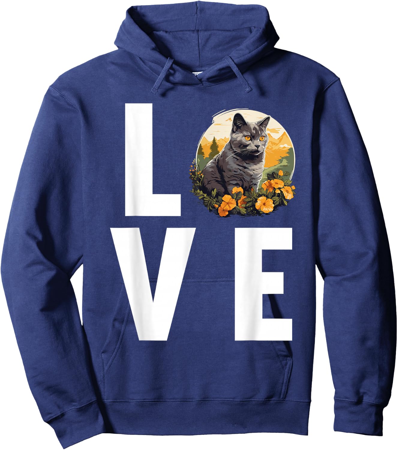 Chartreux Cats Chartreux Cat Hoodie - Hoodie | Navy