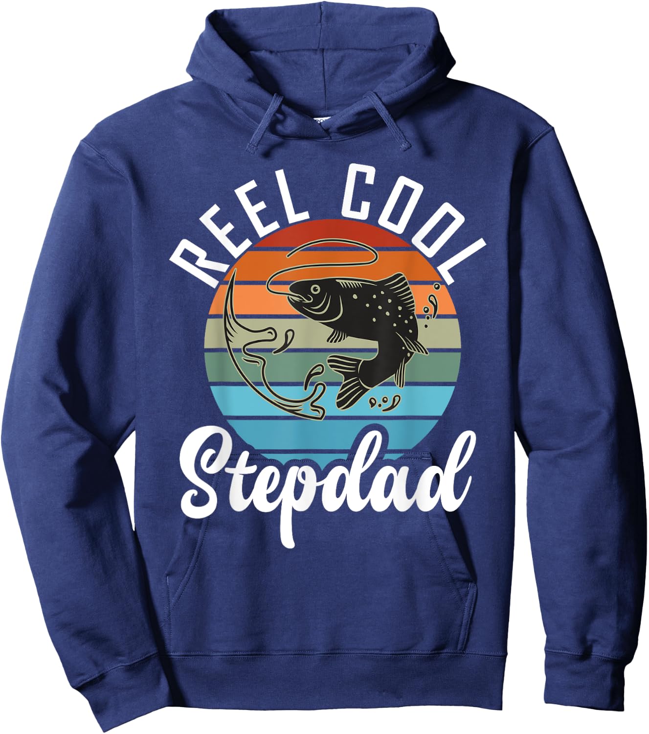 Reel cool Stepdad Fishing Stepfather Hoodie - Hoodie | Navy