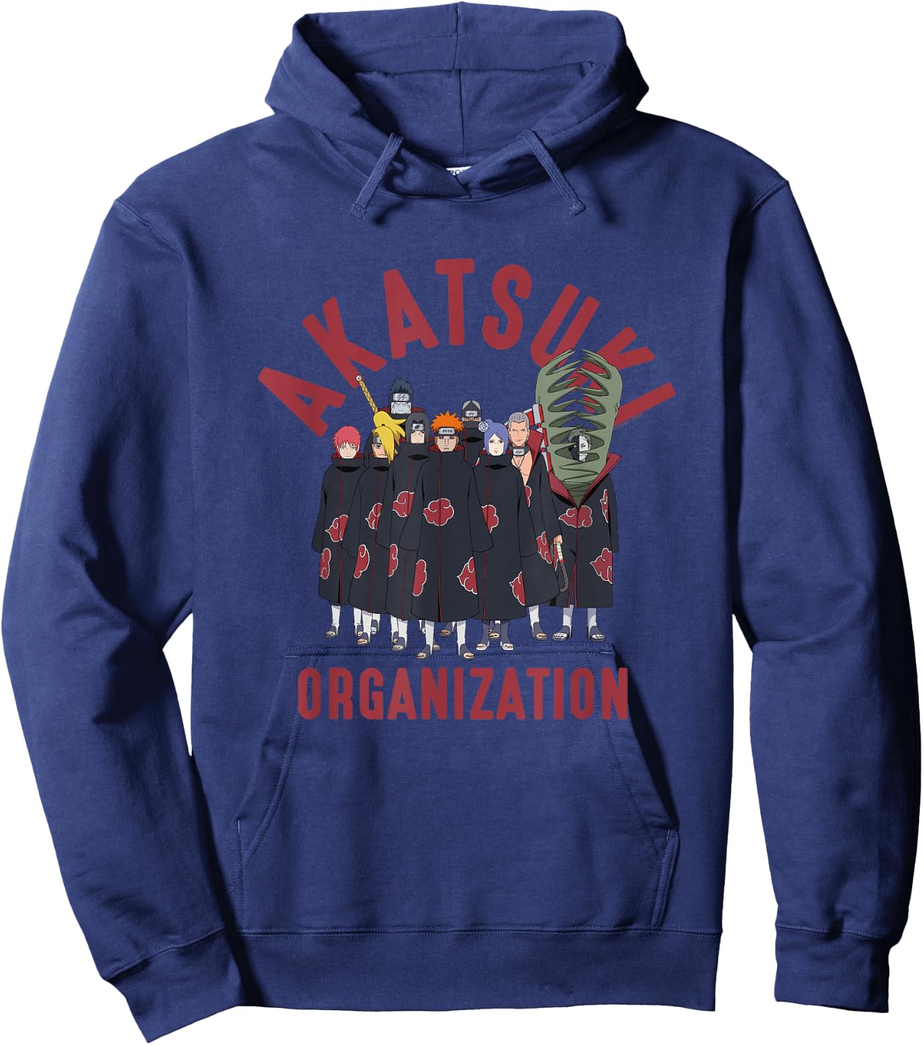 Naruto Shippuden Akatsuki Organization Anime Hoodie - Hoodie | Navy
