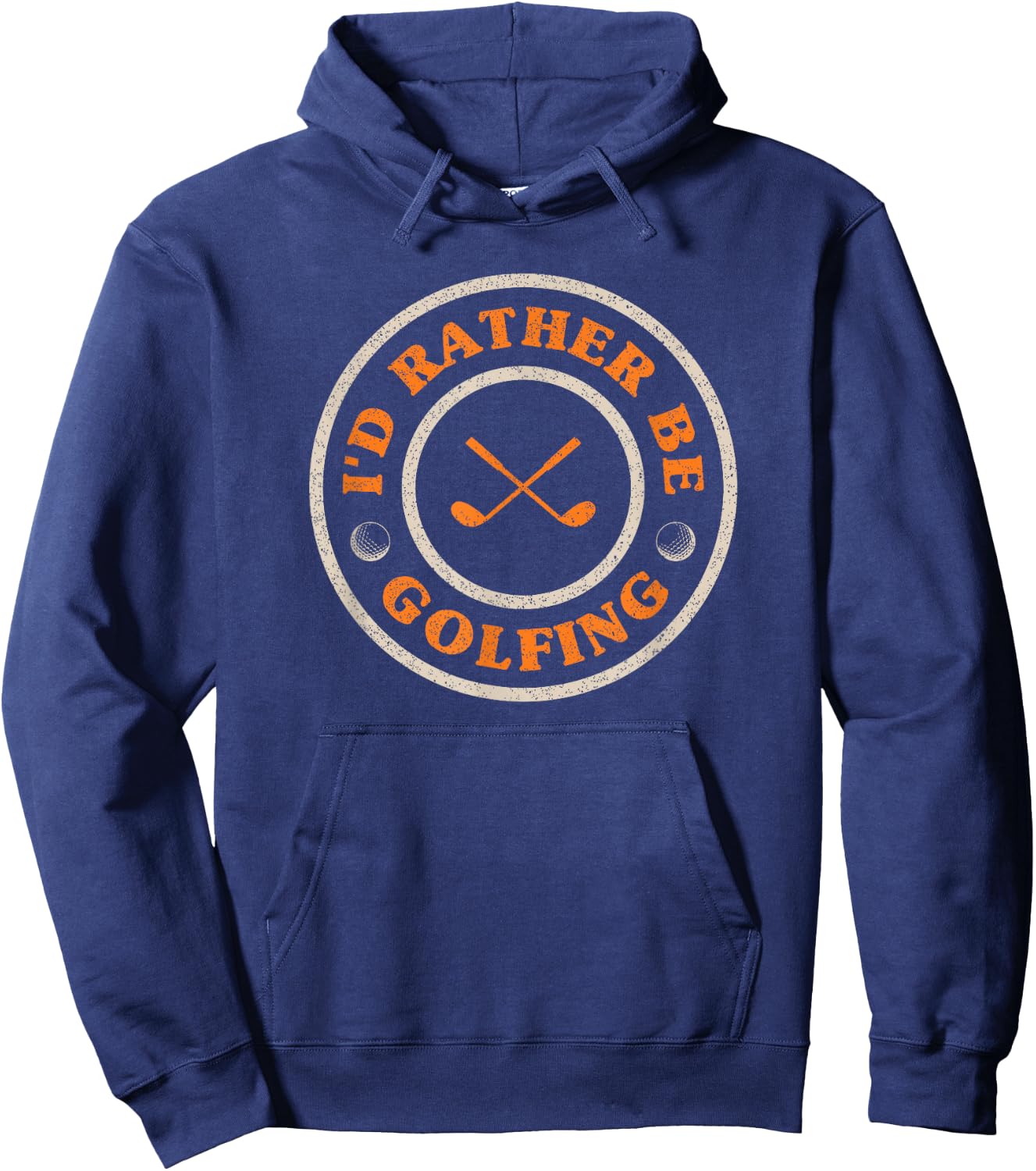 I'd Rather Be Golfing Funny Retro Hoodie - Hoodie | Navy