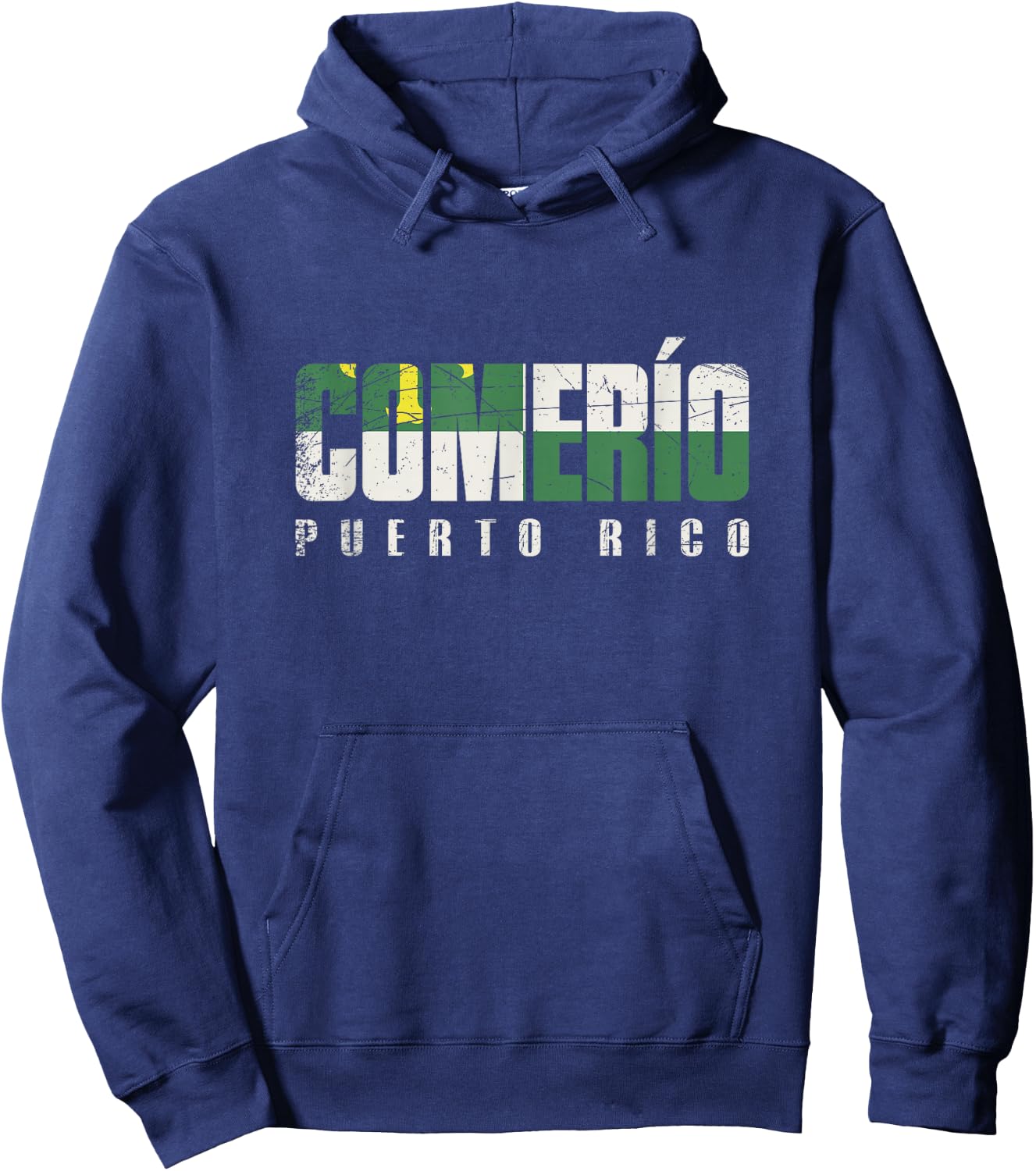Comerío City in Puerto Rico, Comerío Flag Hoodie - Hoodie | Navy