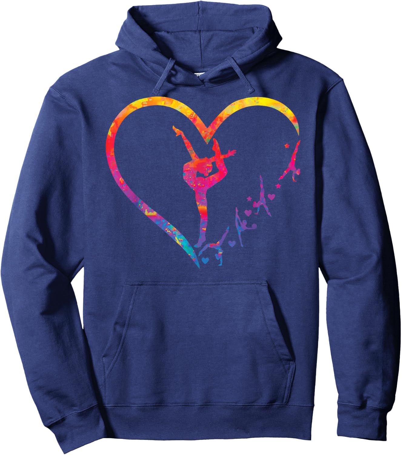 Gymnastics Heart for Gymnastics Girl , Black, S Hoodie - Hoodie | Navy