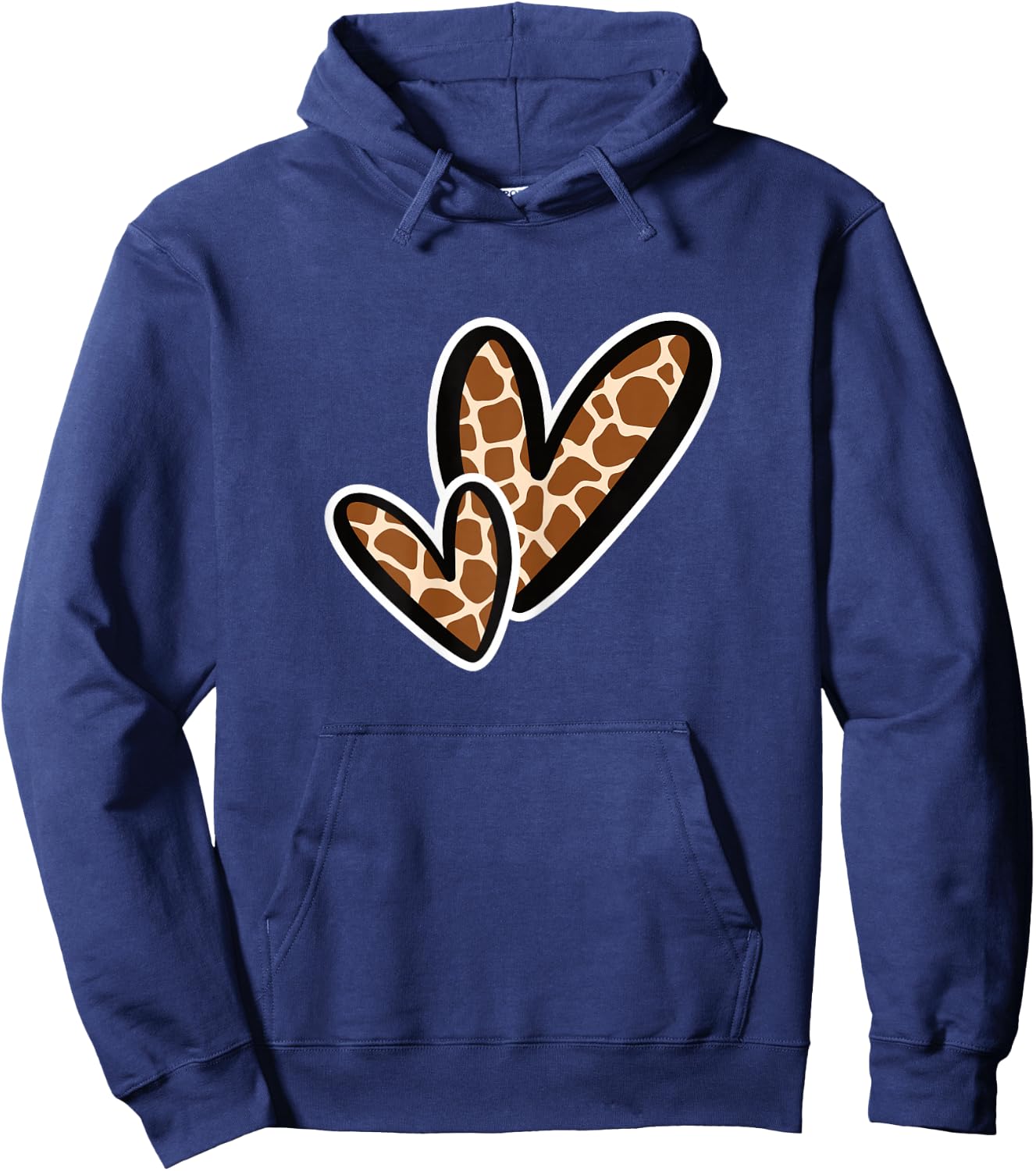 Cute Giraffe Pattern Heart Love Women Girls Hoodie - Hoodie | Navy