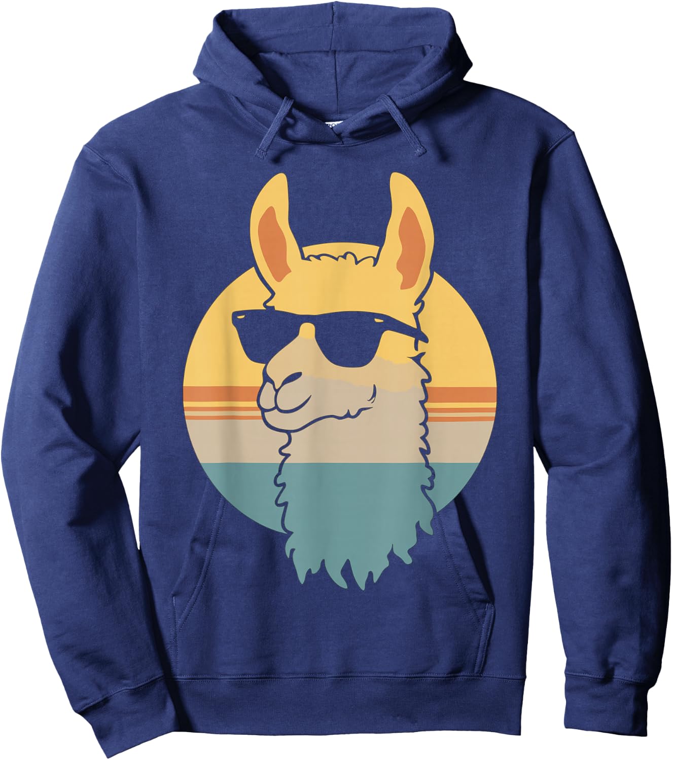 Funny Llama Sunglasses Hoodie - Hoodie | Navy