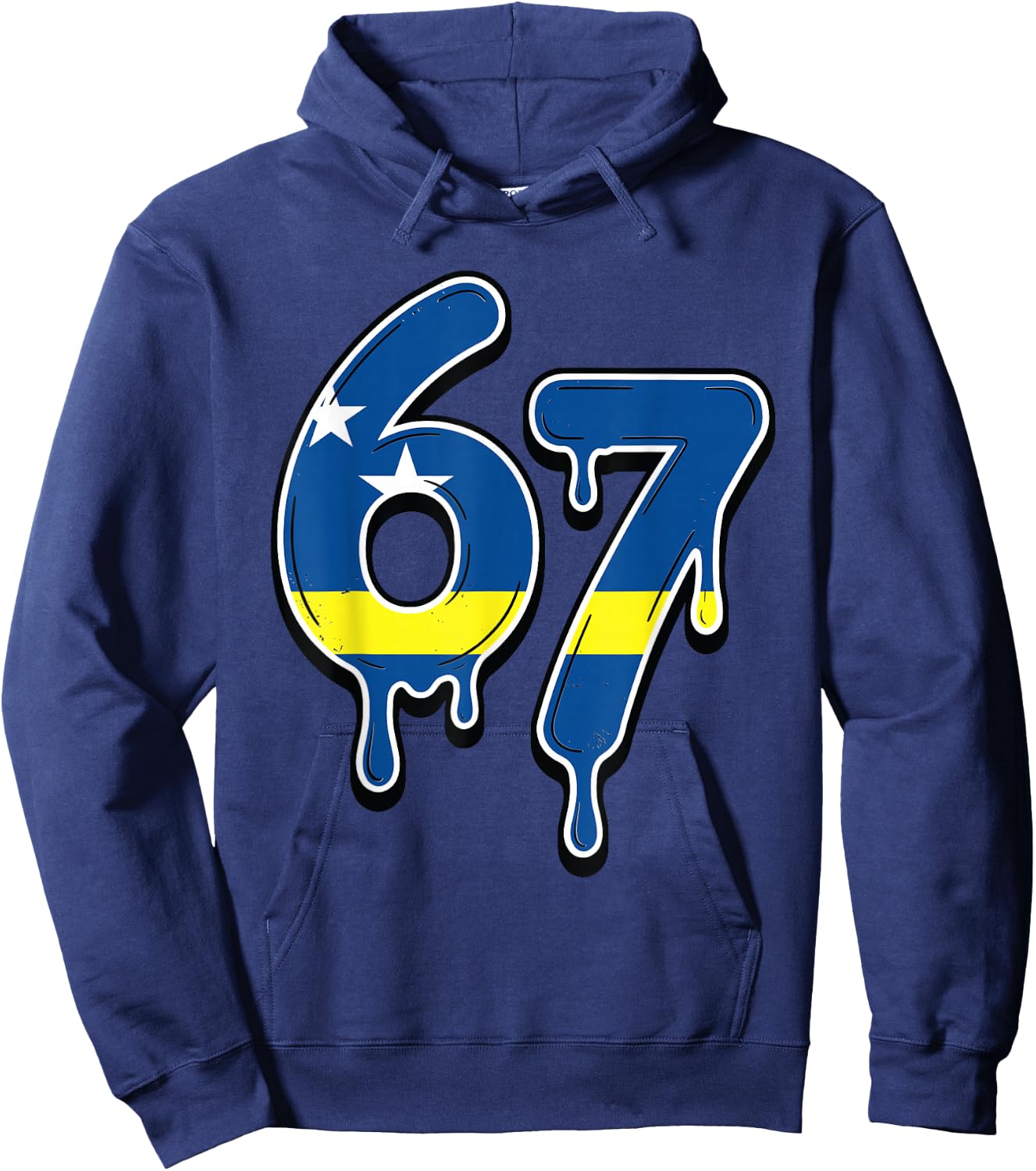 67 Curaçao Six Seven Curacaoan Flag Hoodie - Hoodie | Navy
