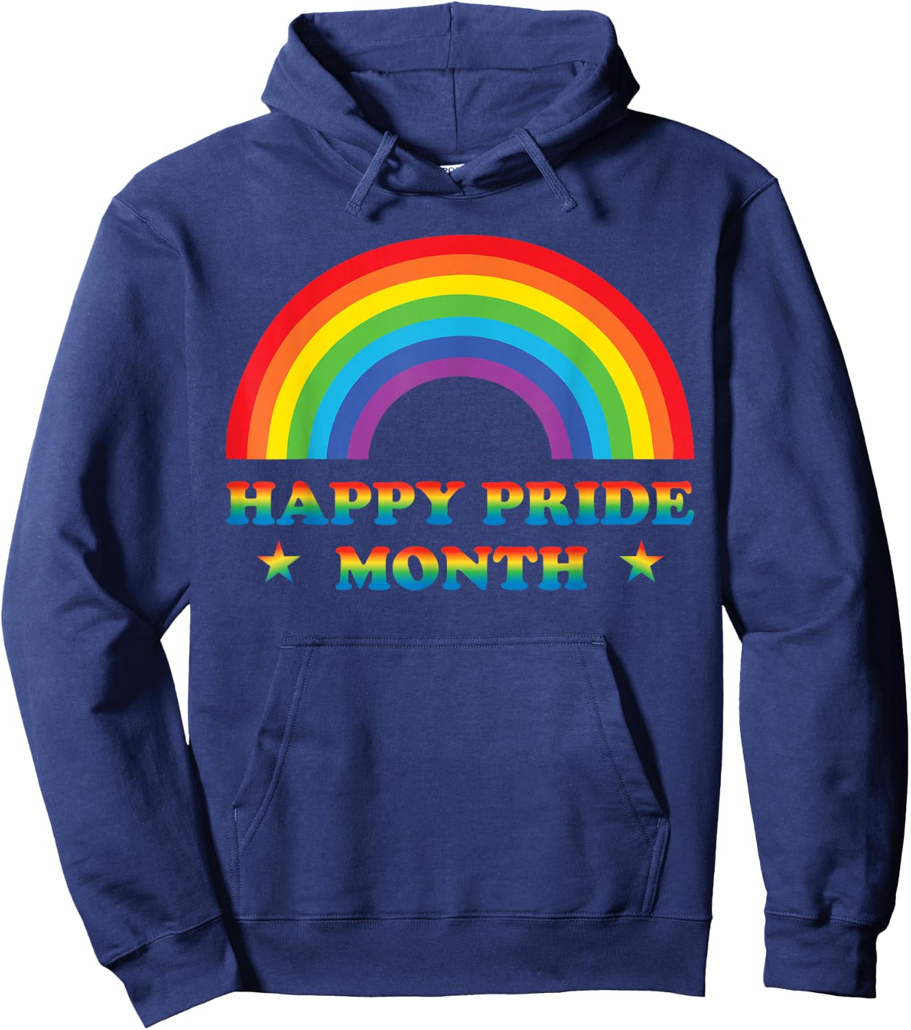 Pride Happy Pride Month Hoodie - Hoodie | Navy
