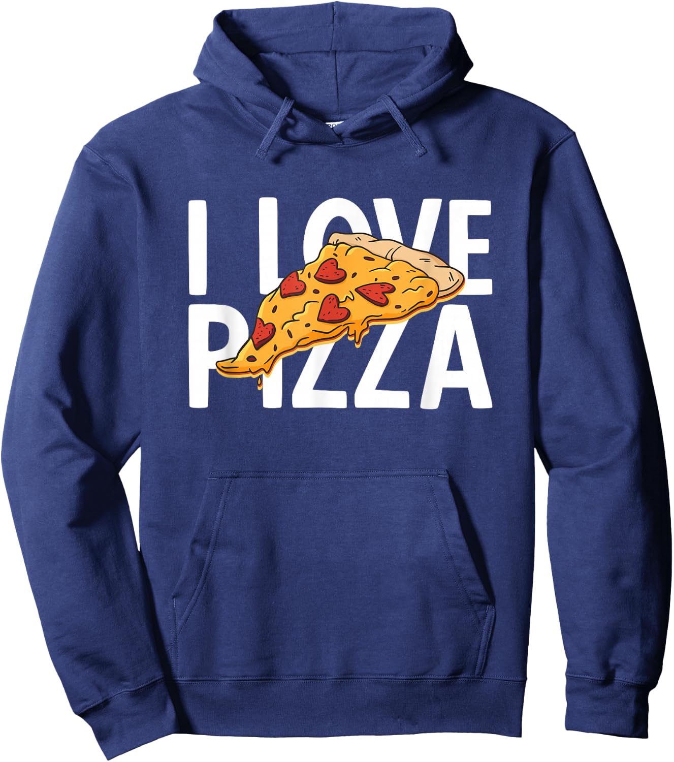 I Love Pizza Hoodie - Hoodie | Navy