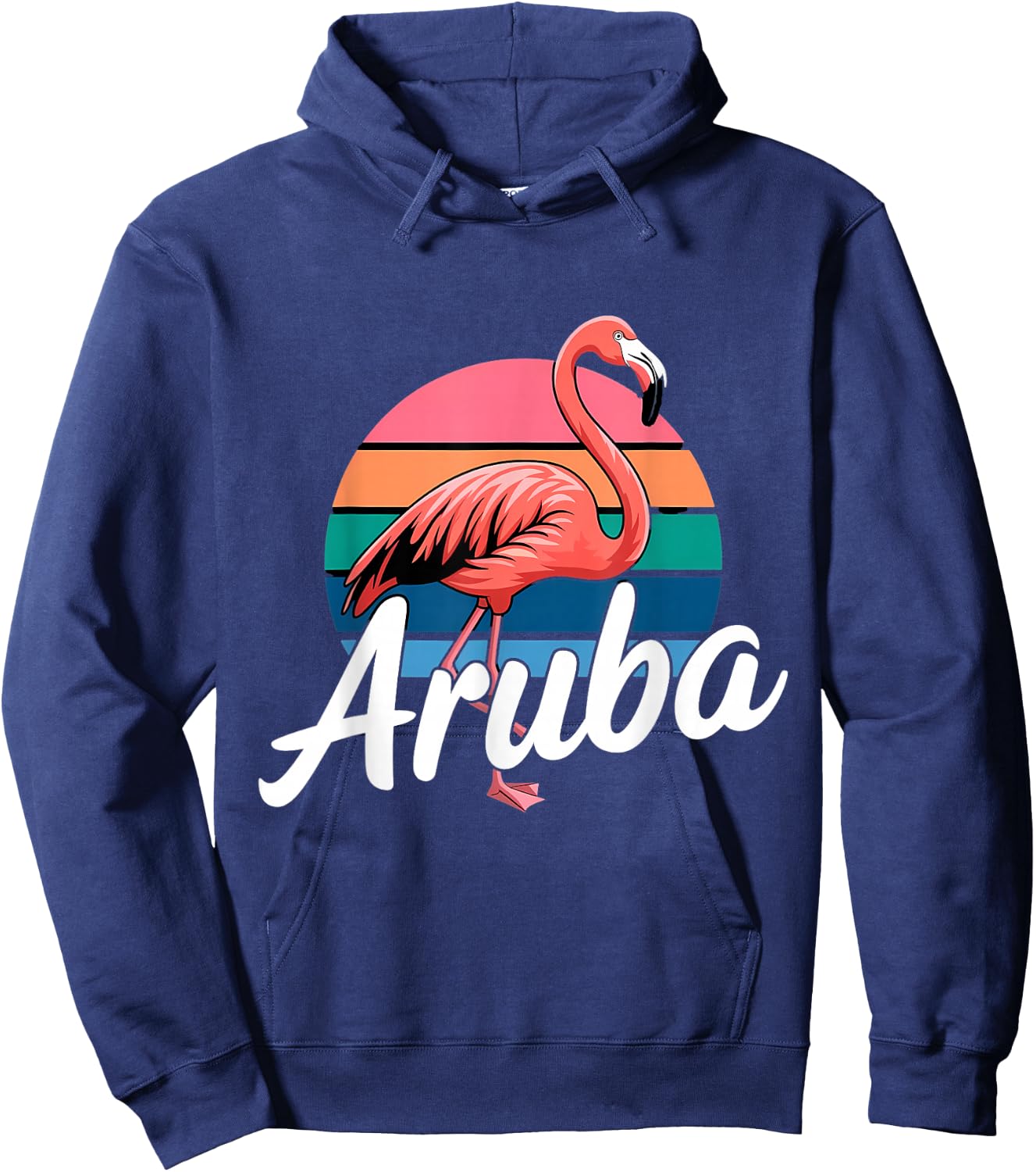 Aruba Flamingo Souvenir Hoodie - Hoodie | Navy