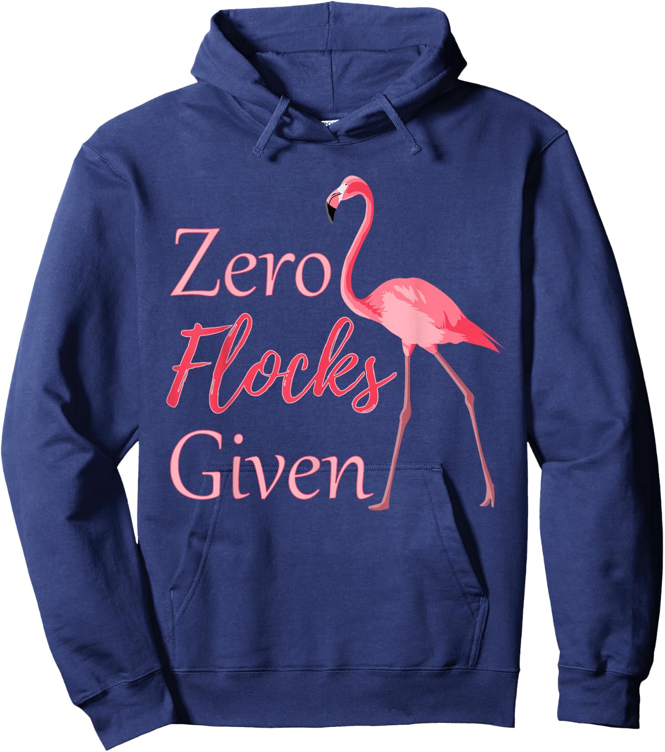 Flamingo with Zero Flocks Given Hoodie - Hoodie | Navy
