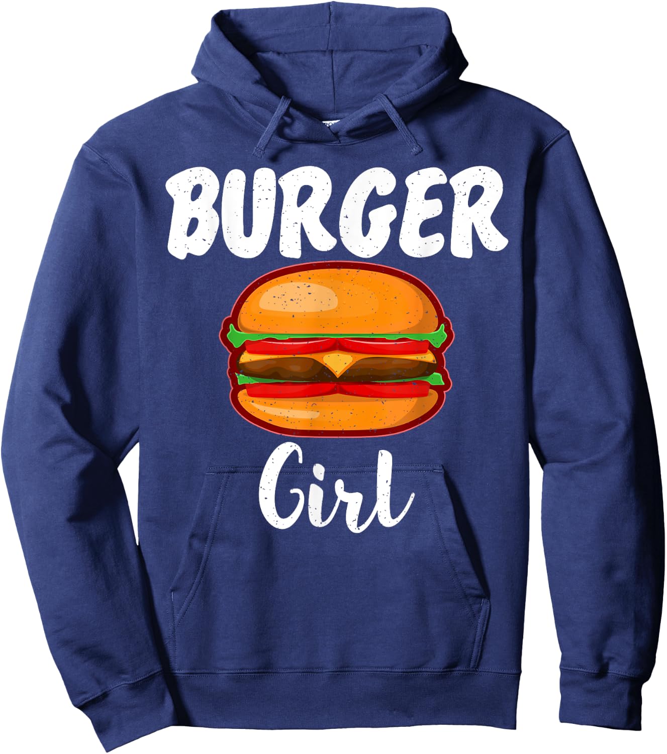 Hamburger Cheeseburger Burger Girl Hoodie - Hoodie | Navy