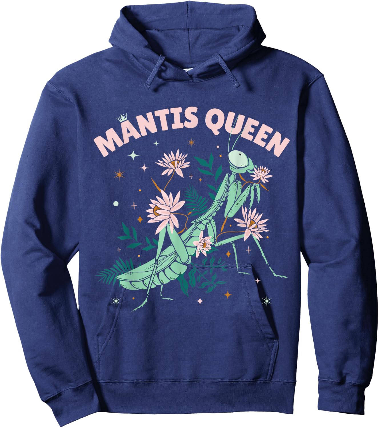 Praying Mantis Queen, Women's Praying Mantis Hoodie - Hoodie | Navy