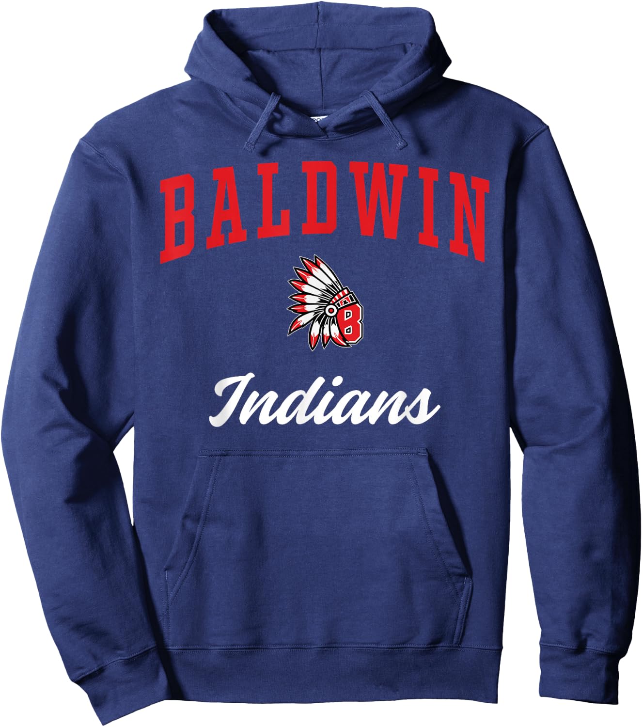 Baldwin High School Indians Hoodie - Hoodie | Navy