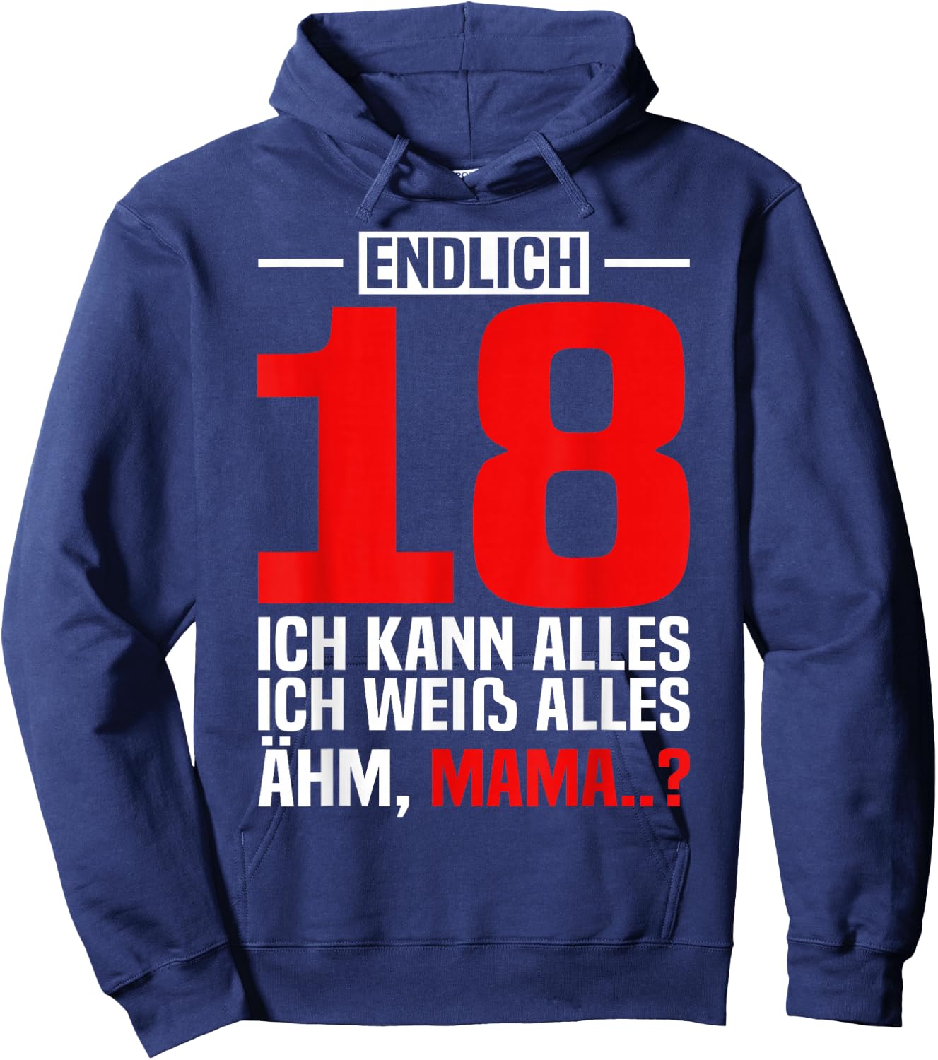 Eltern Lustiger Spruch Mama Sohn 18.Geburtstag Hoodie - Hoodie | Navy