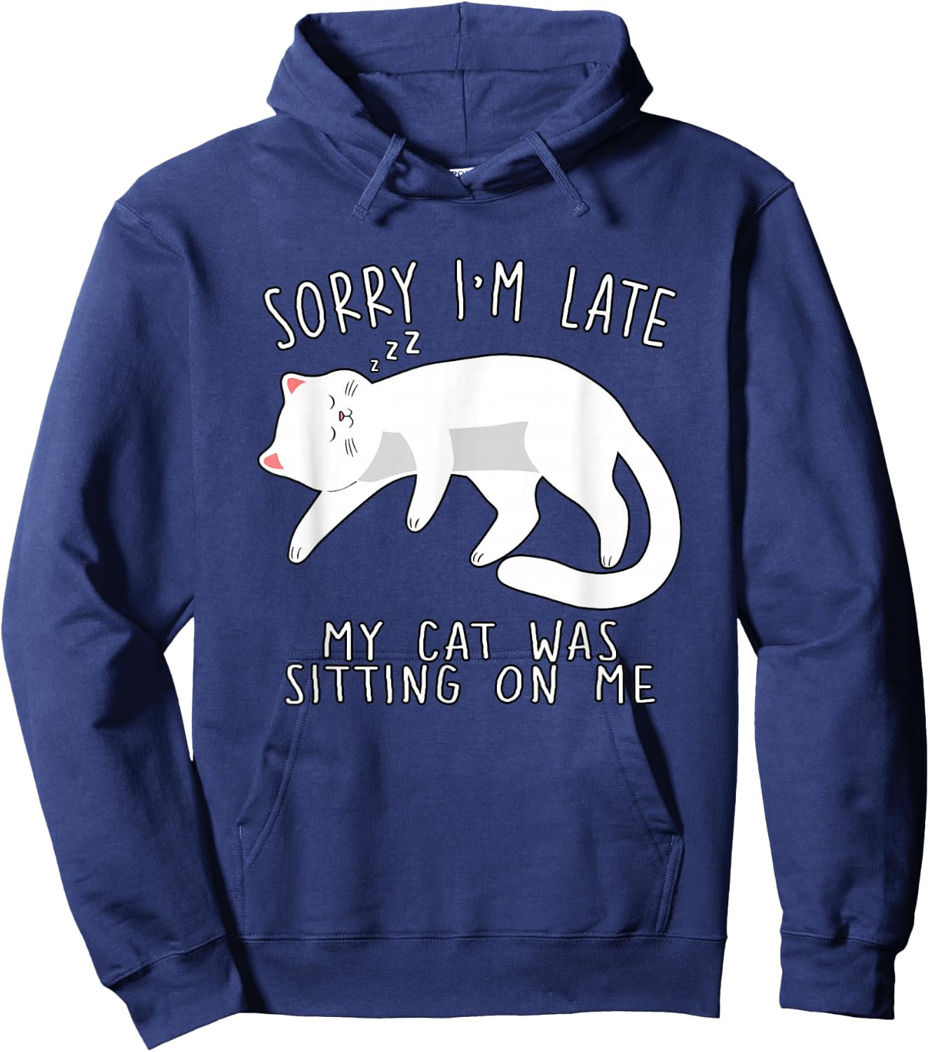 Cat Lover Lazy Graphic Men Girls Boys Kids Cats Hoodie - Hoodie | Navy