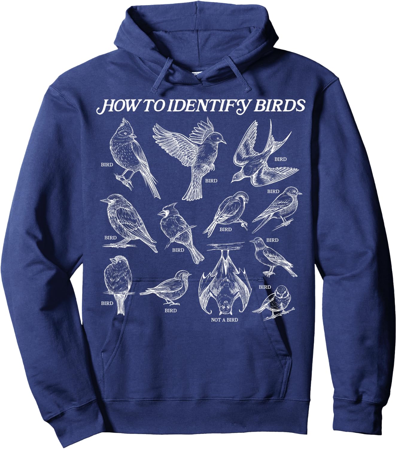 How to Identify Birds Hoodie - Hoodie | Navy