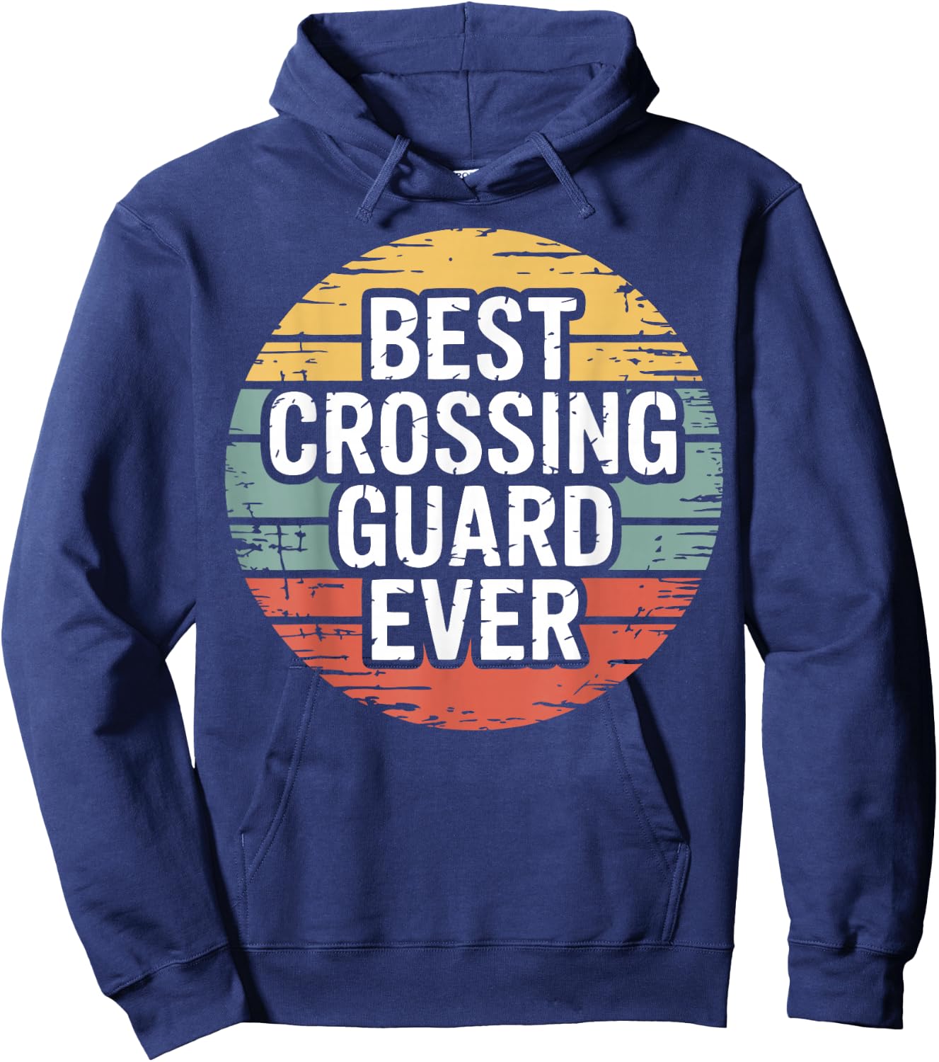 Vintage Crossing Guard Street Safety Hoodie - Hoodie | Navy