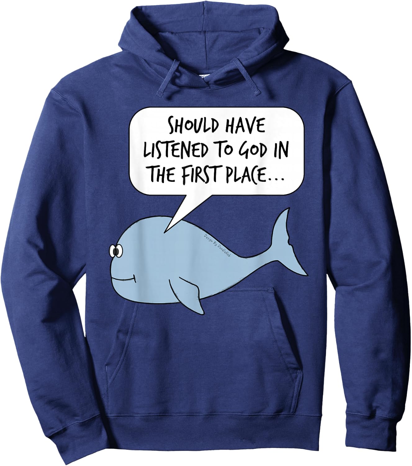 Jonah and The Whale, Church Sarcasm Funny Hoodie - Hoodie | Navy
